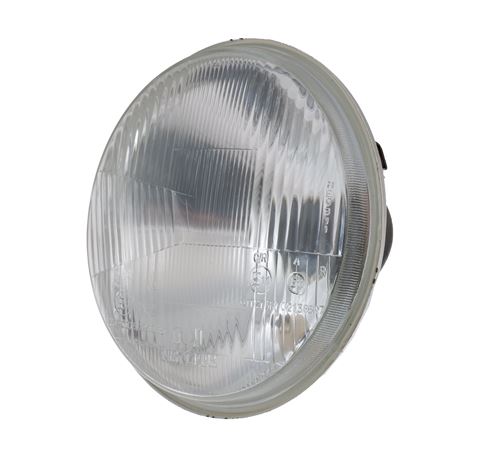 Headlamp 7" H4 Curved Lens RHD Inc. Pilot - GLU104H 